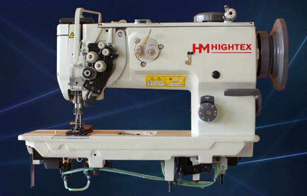 7565N 2-needle, Unison-feed, Lockstitch Machine with organized split needle bar